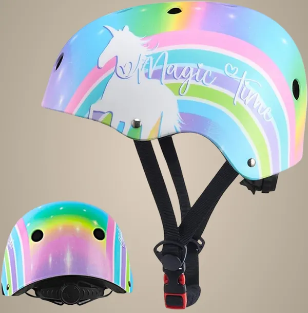 Kids_Magic_Unicorn_Rainbow_Safety_Helmet_For_Cycling_And_Skating
