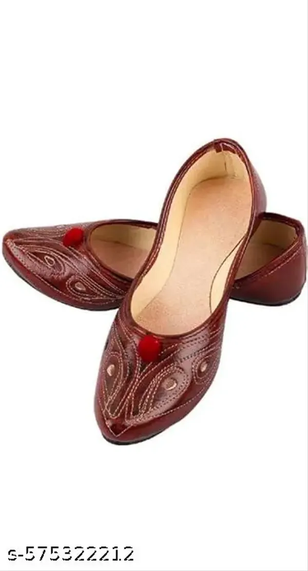 Maroon_Synthetic_Leather_Jutti_For_Women