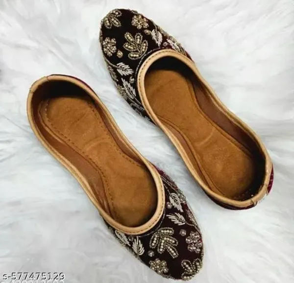 Maroon_Synthetic_Leather_Jutti_For_Women