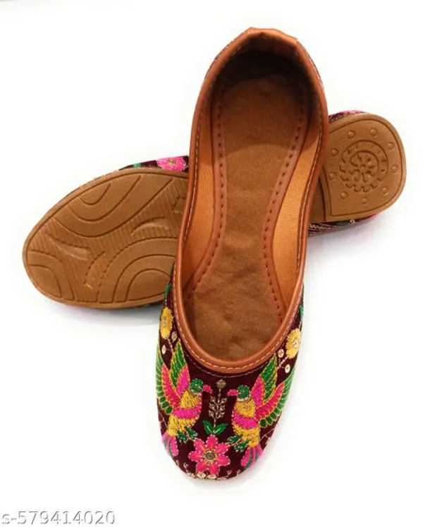 Maroon_Synthetic_Leather_Jutti_For_Women