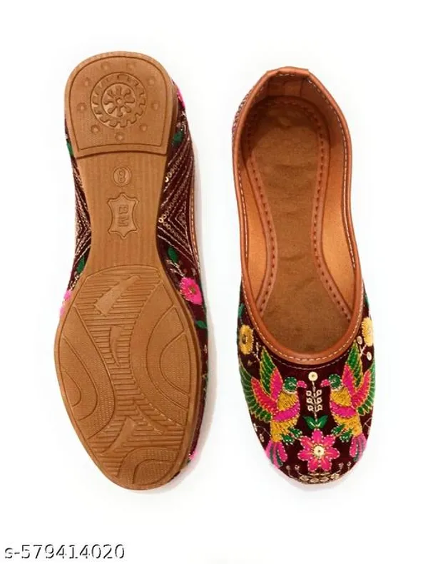 Maroon_Synthetic_Leather_Jutti_For_Women