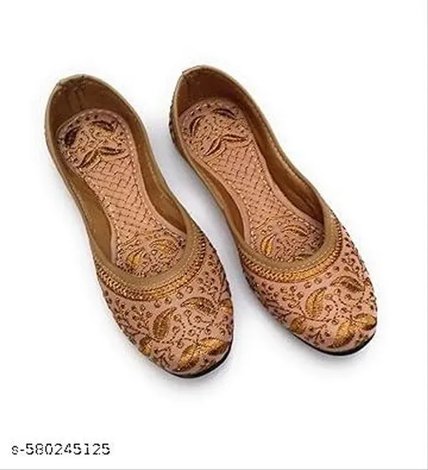 Peach_Synthetic_Leather_Jutti_For_Women