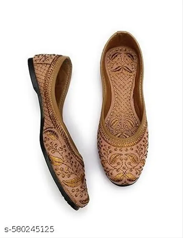 Peach_Synthetic_Leather_Jutti_For_Women
