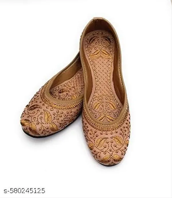 Peach_Synthetic_Leather_Jutti_For_Women
