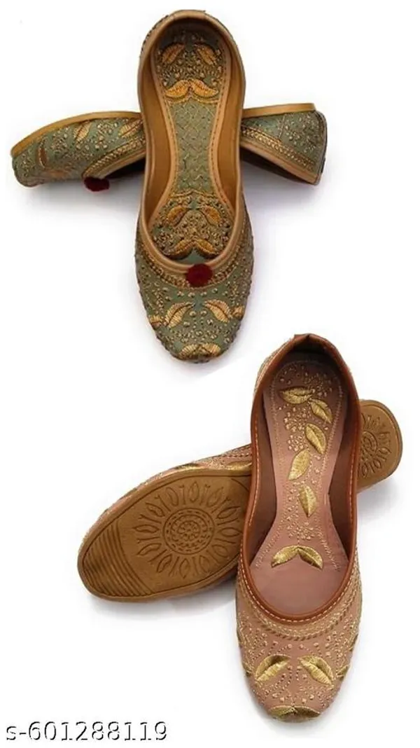 Peach_Synthetic_Leather_Jutti_For_Women
