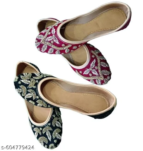 Pink_Synthetic_Leather_Jutti_For_Women