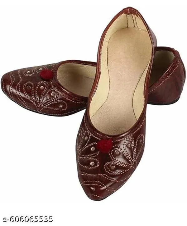 Brown_Synthetic_Leather_Jutti_For_Women
