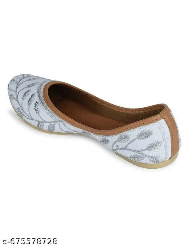 White_Synthetic_Leather_Jutti_For_Women