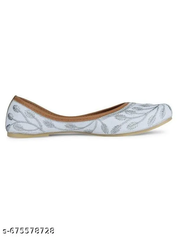 White_Synthetic_Leather_Jutti_For_Women