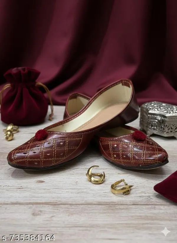 Brown_Synthetic_Leather_Jutti_For_Women