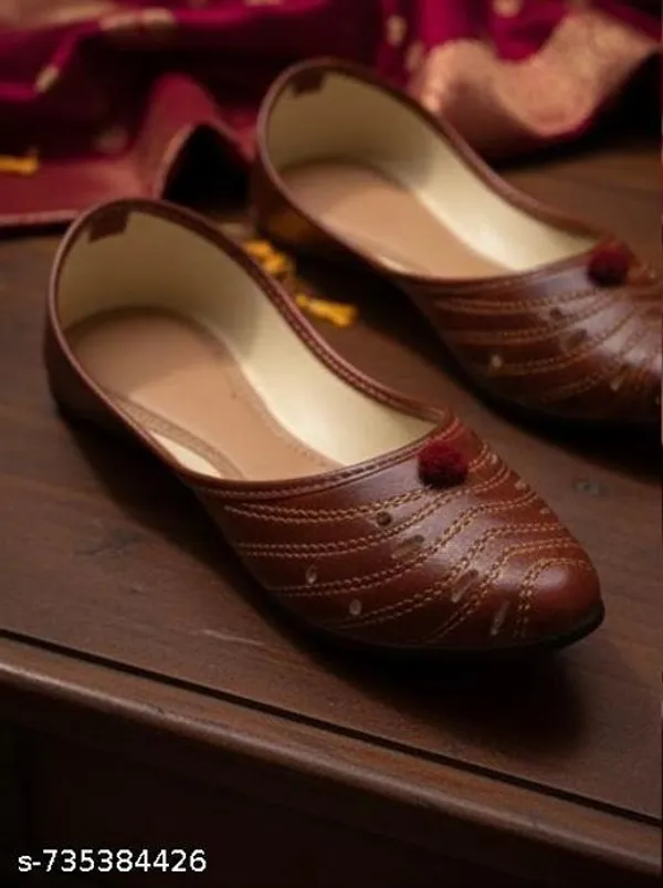 Brown_Synthetic_Leather_Jutti_For_Women