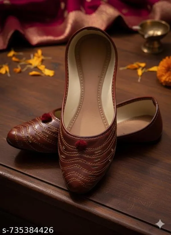 Brown_Synthetic_Leather_Jutti_For_Women