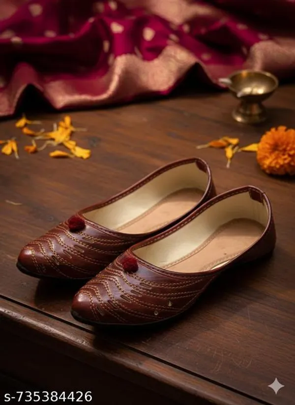Brown_Synthetic_Leather_Jutti_For_Women