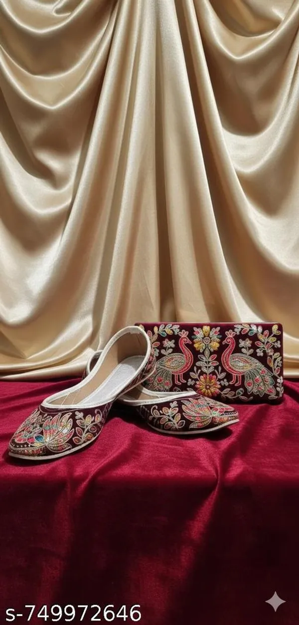 Maroon_Synthetic_Leather_Jutti_For_Women