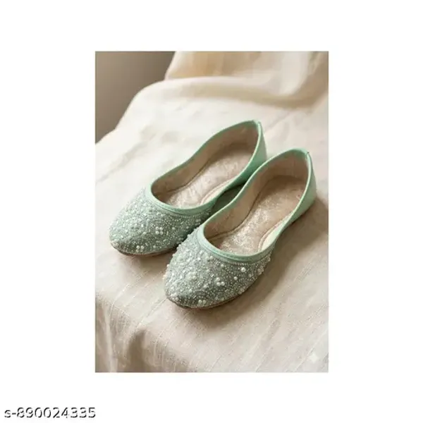 Mint_Green_Synthetic_Leather_Jutti_For_Women