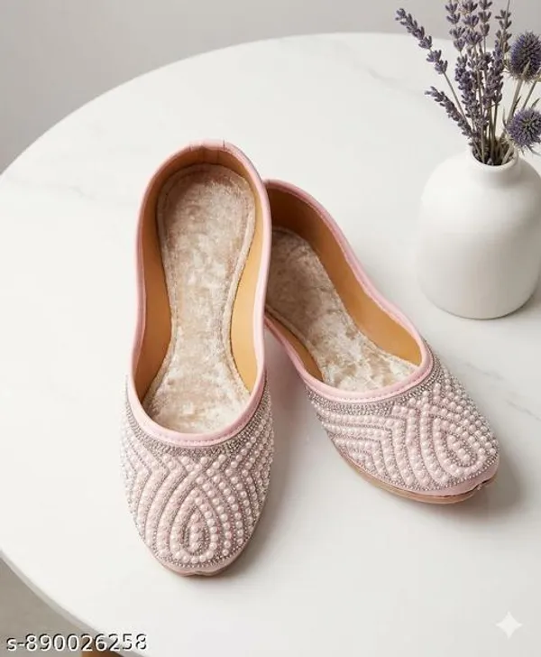 Pink_Synthetic_Leather_Jutti_For_Women