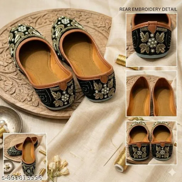 Black_Synthetic_Leather_Jutti_For_Women