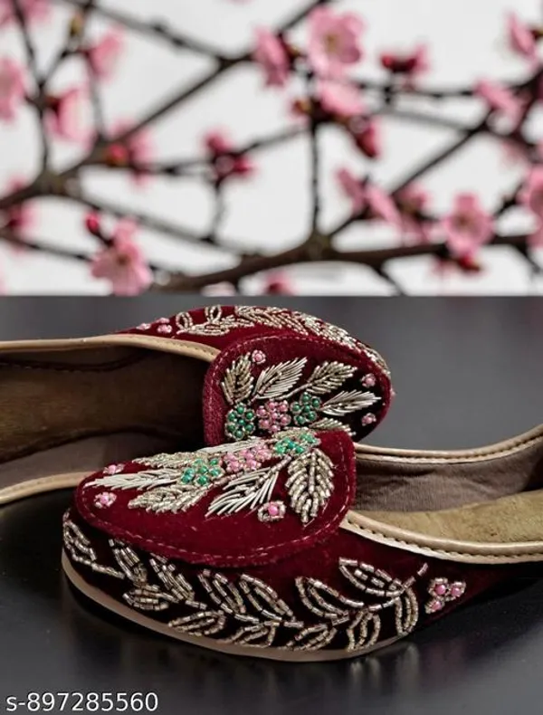 Maroon_Synthetic_Leather_Jutti_For_Women
