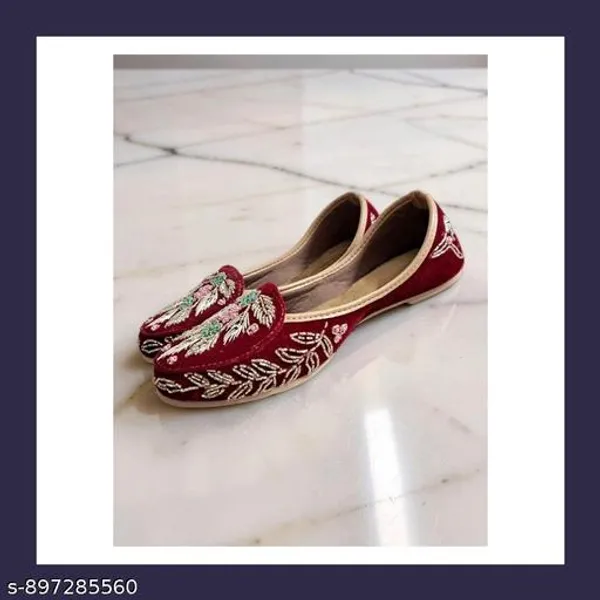 Maroon_Synthetic_Leather_Jutti_For_Women