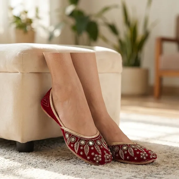 Red_Synthetic_Leather_Jutti_For_Women