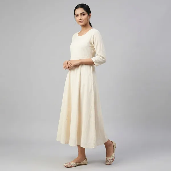 Cream_Synthetic_Leather_Jutti_For_Women