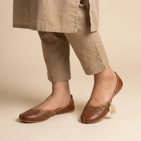 Brown_Synthetic_Leather_Jutti_For_Women