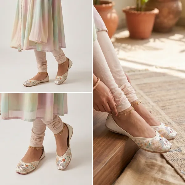 White_Synthetic_Leather_Jutti_For_Women