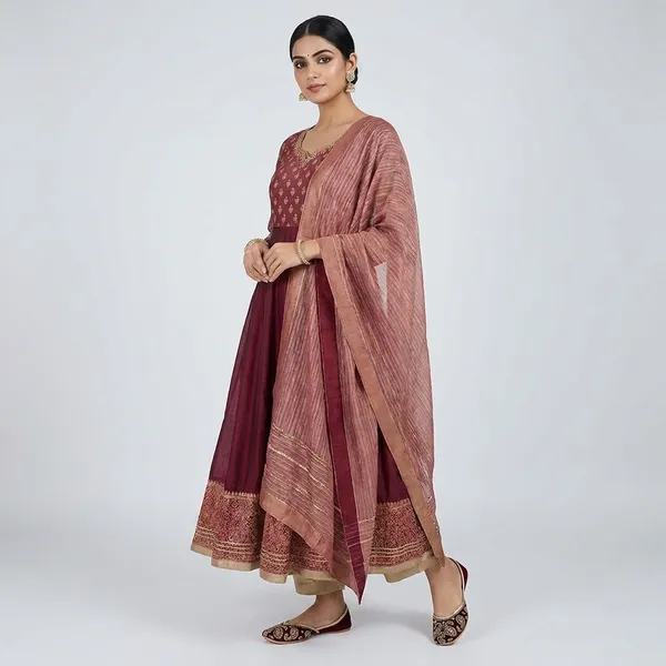 Maroon_Synthetic_Leather_Jutti_For_Women