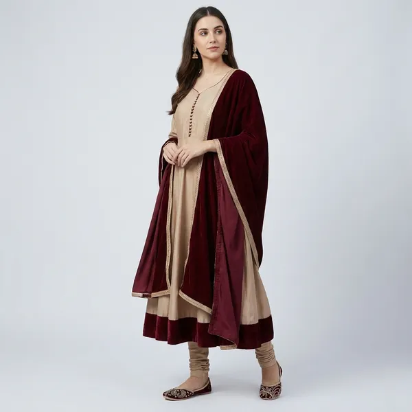 Maroon_Synthetic_Leather_Jutti_For_Women