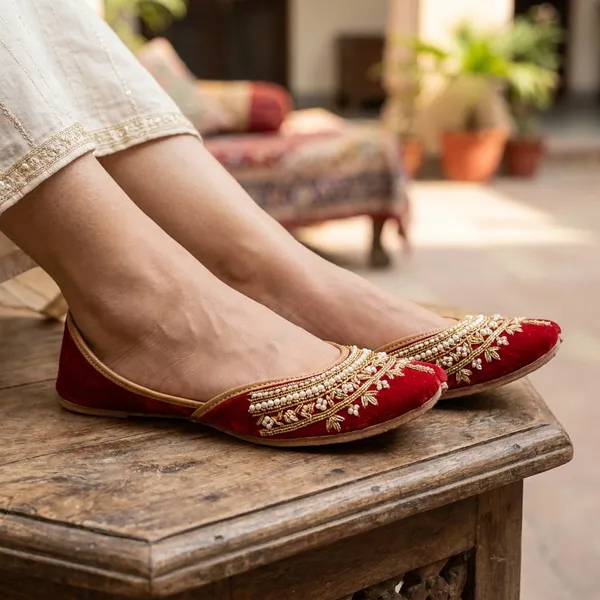 Red_Synthetic_Leather_Jutti_For_Women