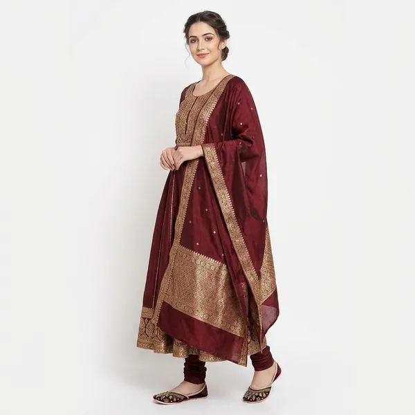 Maroon_Synthetic_Leather_Jutti_For_Women