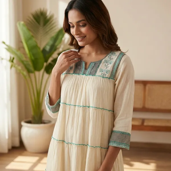 Beige_Cotton_Ethnic_Dress_For_Women
