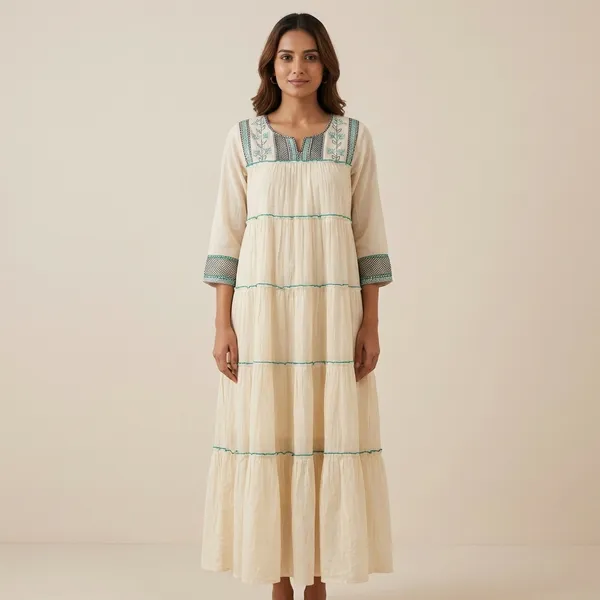Beige_Cotton_Ethnic_Dress_For_Women
