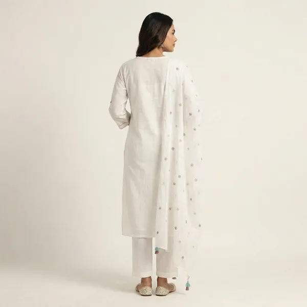 White_Cotton_Kurta_Set_With_Dupatta_For_Women