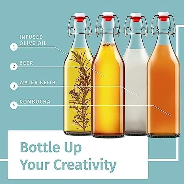 Seiri_Clear_Glass_1_Liter_Flip_Top_Water_Bottle_With_Air_Tight_Cap_Pack_Of_2