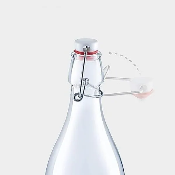 Seiri_Clear_Glass_1_Liter_Flip_Top_Water_Bottle_With_Air_Tight_Cap_Pack_Of_2