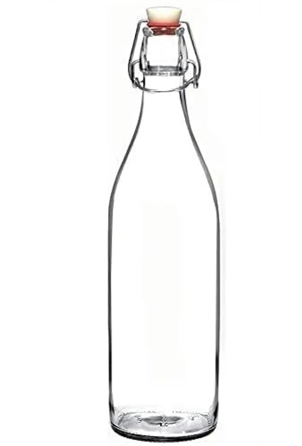 Seiri_Clear_Glass_1_Liter_Flip_Top_Water_Bottle_With_Air_Tight_Cap_Pack_Of_2
