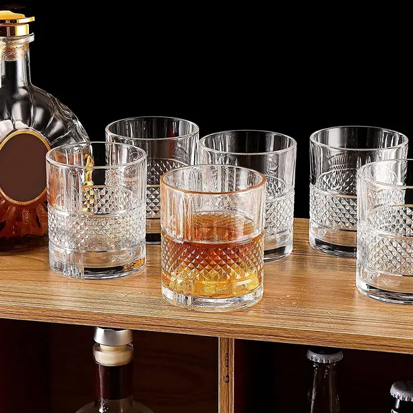 Seiri_Crystal_Whiskey_Glass_–_320 ml_Heavy_Base_Old_Fashioned_Tumblers_for_Whisky,_Bourbon,_Scotch,_Cocktails,_Barware,_Dishwasher_Safe