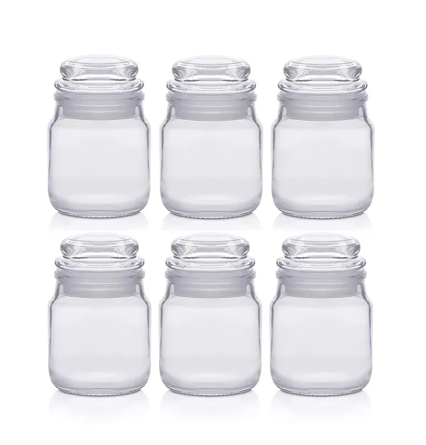 Seiri®_100 ml_Glass_Storage_Jar_–_Airtight_Spice,_Masala,_Honey,_Candle_Container_with_Rubberized_Silicone_Lid_for_Kitchen_&_Home