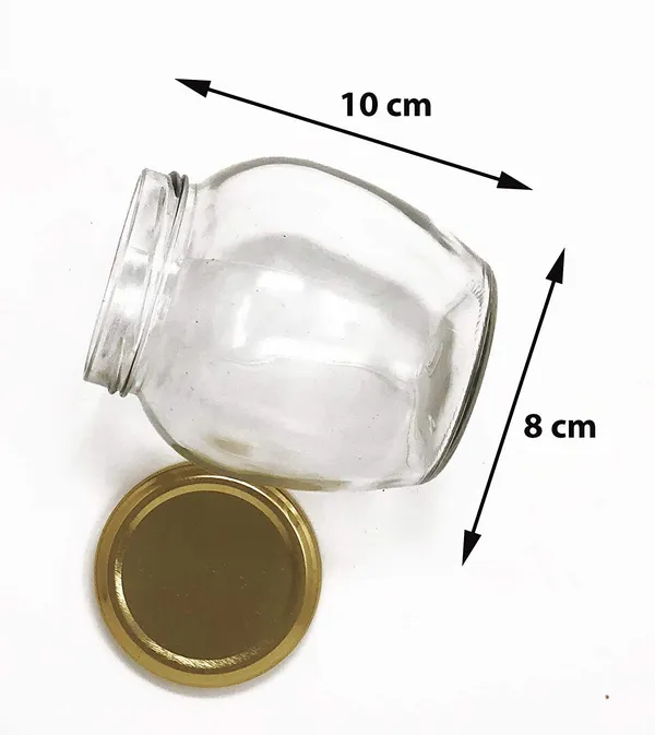Seiri®_400 ml_Transparent_Glass_Jar_Airtight_Black_Metal_Lid_Matki_Shape_Storage_Containers_for_Spices,_Masala,_Pickles,_Dry_Fruits,_Sugar,_Tea,_Coffee,_Snacks,_Pulses,_Kitchen_Use