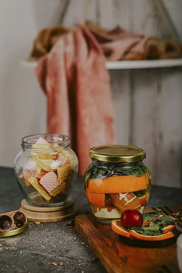 Seiri®_400 ml_Transparent_Glass_Jar_Airtight_Black_Metal_Lid_Matki_Shape_Storage_Containers_for_Spices,_Masala,_Pickles,_Dry_Fruits,_Sugar,_Tea,_Coffee,_Snacks,_Pulses,_Kitchen_Use