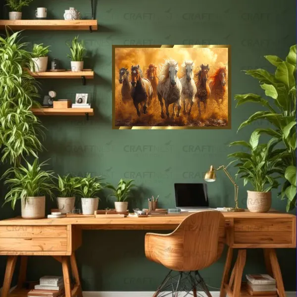 Craftnest_Reflections_Seven_Horses_Vastu_Frame_Running_Horse_Engineered_Wood_Wall_Art_Frame_Suitable_For_Home_Decoration_Bed_Room_Office_Wall_Decor_No_Front_Mirror