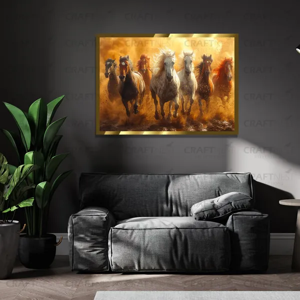 Craftnest_Reflections_Seven_Horses_Vastu_Frame_Running_Horse_Engineered_Wood_Wall_Art_Frame_Suitable_For_Home_Decoration_Bed_Room_Office_Wall_Decor_No_Front_Mirror