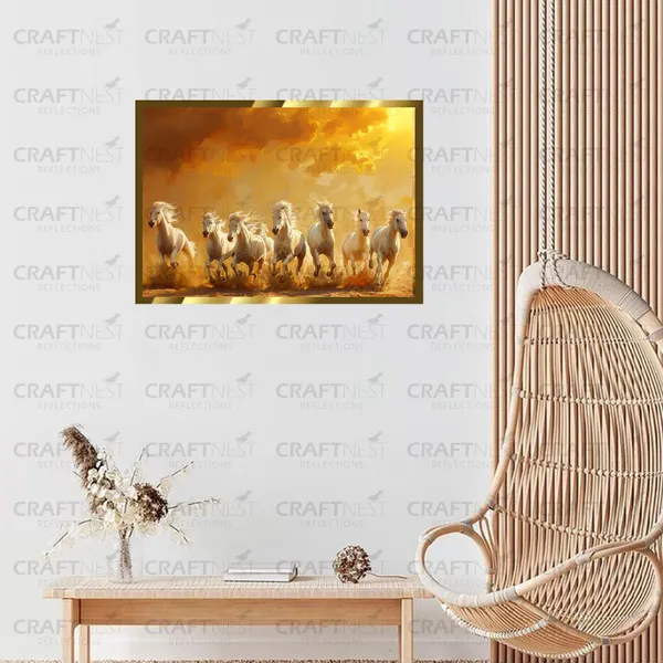 Craftnest_Reflections_Seven_Horses_Vastu_Frame_Running_Horse_Engineered_Wood_Wall_Art_Frame_Suitable_For_Home_Decoration_Bed_Room_Office_Wall_Decor_No_Front_Mirror