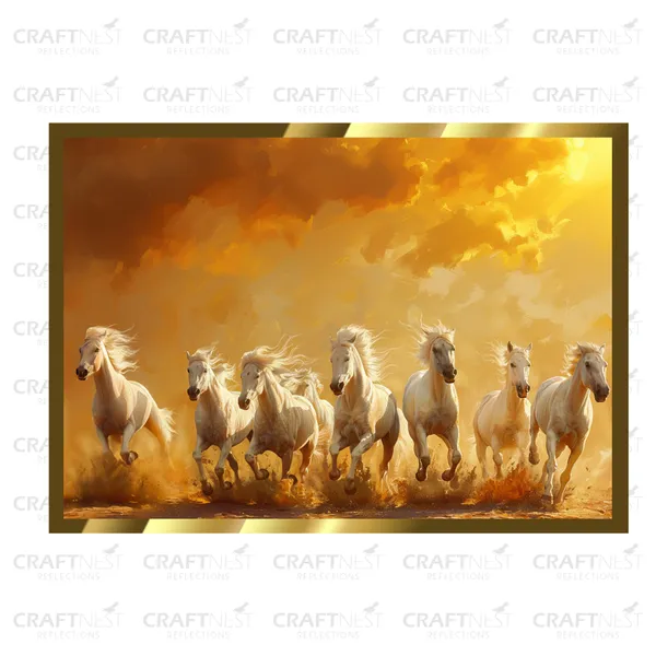 Craftnest_Reflections_Seven_Horses_Vastu_Frame_Running_Horse_Engineered_Wood_Wall_Art_Frame_Suitable_For_Home_Decoration_Bed_Room_Office_Wall_Decor_No_Front_Mirror