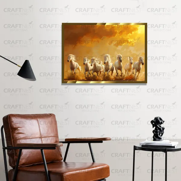 Craftnest_Reflections_Seven_Horses_Vastu_Frame_Running_Horse_Engineered_Wood_Wall_Art_Frame_Suitable_For_Home_Decoration_Bed_Room_Office_Wall_Decor_No_Front_Mirror