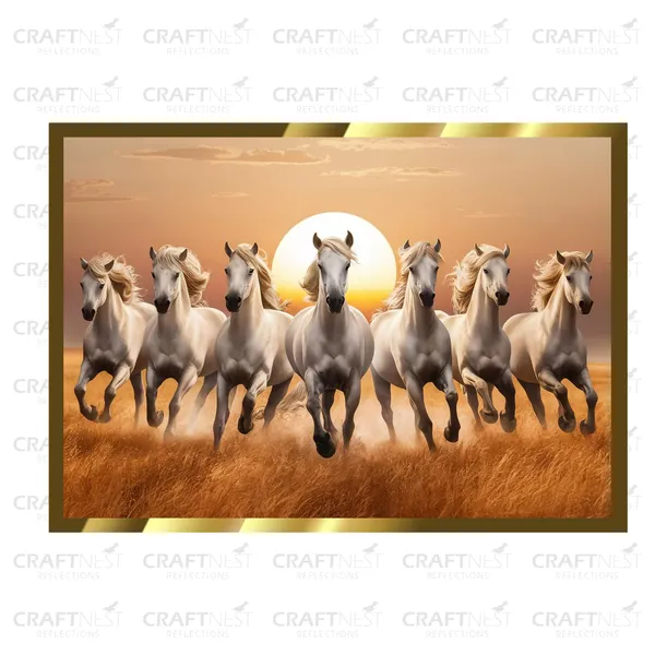 Craftnest_Reflections_Seven_Horses_Vastu_Frame_Running_Horse_Engineered_Wood_Wall_Art_Frame_Suitable_For_Home_Decoration_Bed_Room_Office_Wall_Decor_No_Front_Mirror
