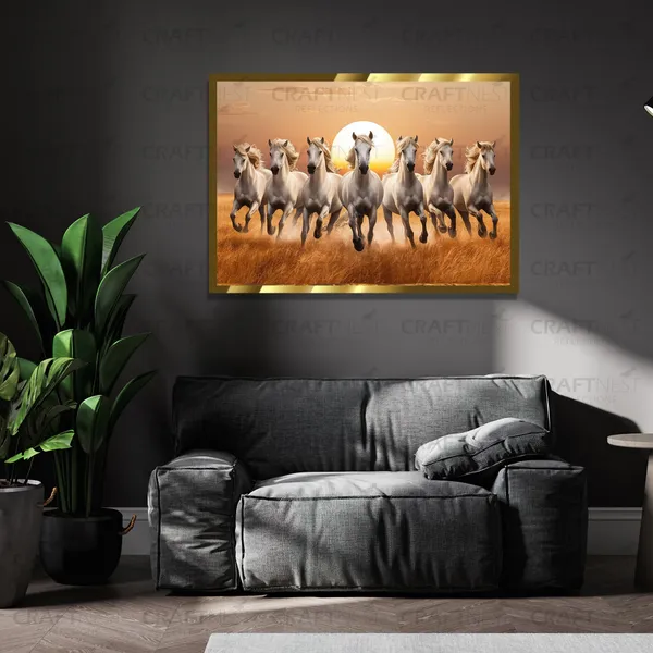 Craftnest_Reflections_Seven_Horses_Vastu_Frame_Running_Horse_Engineered_Wood_Wall_Art_Frame_Suitable_For_Home_Decoration_Bed_Room_Office_Wall_Decor_No_Front_Mirror