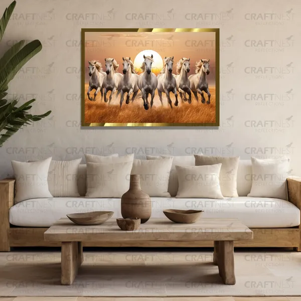 Craftnest_Reflections_Seven_Horses_Vastu_Frame_Running_Horse_Engineered_Wood_Wall_Art_Frame_Suitable_For_Home_Decoration_Bed_Room_Office_Wall_Decor_No_Front_Mirror