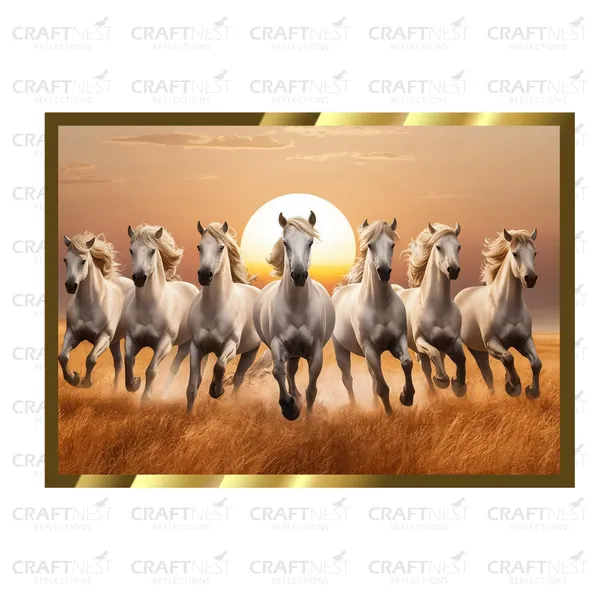 Craftnest_Reflections_Seven_Horses_Vastu_Frame_Running_Horse_Engineered_Wood_Wall_Art_Frame_Suitable_For_Home_Decoration_Bed_Room_Office_Wall_Decor_No_Front_Mirror